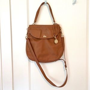 Henri Bendel Camel Leather Crossbody Bag